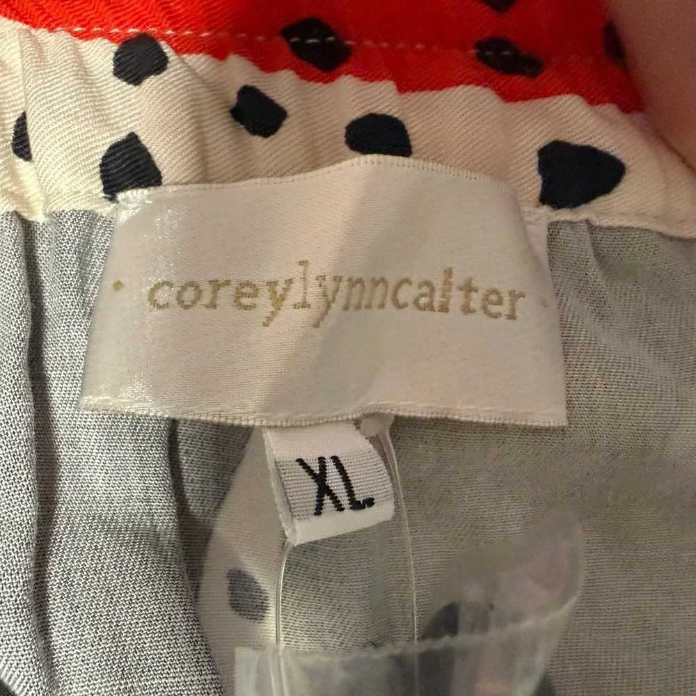Anthropologie Corey Lynn Calter Midi Skirt Abstract Polka Dot Multicolor XL